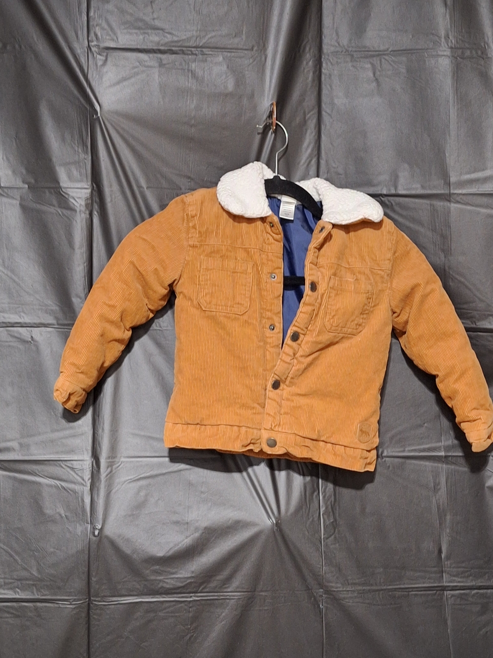 Little Me Tan Corduroy Jacket with Sherpa Collar- Sz 4t